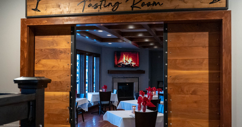 Interior, entrance to the dining area
