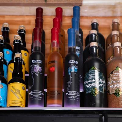 Various drinks in bottles