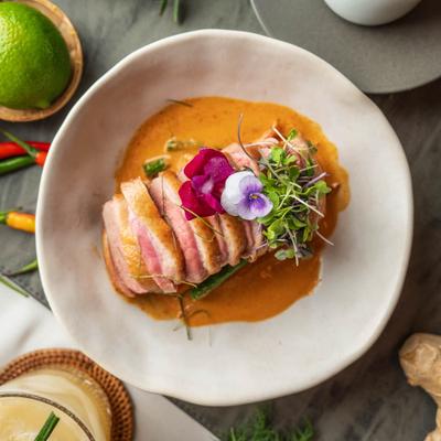 Roasted Duck in Red Curry, top view