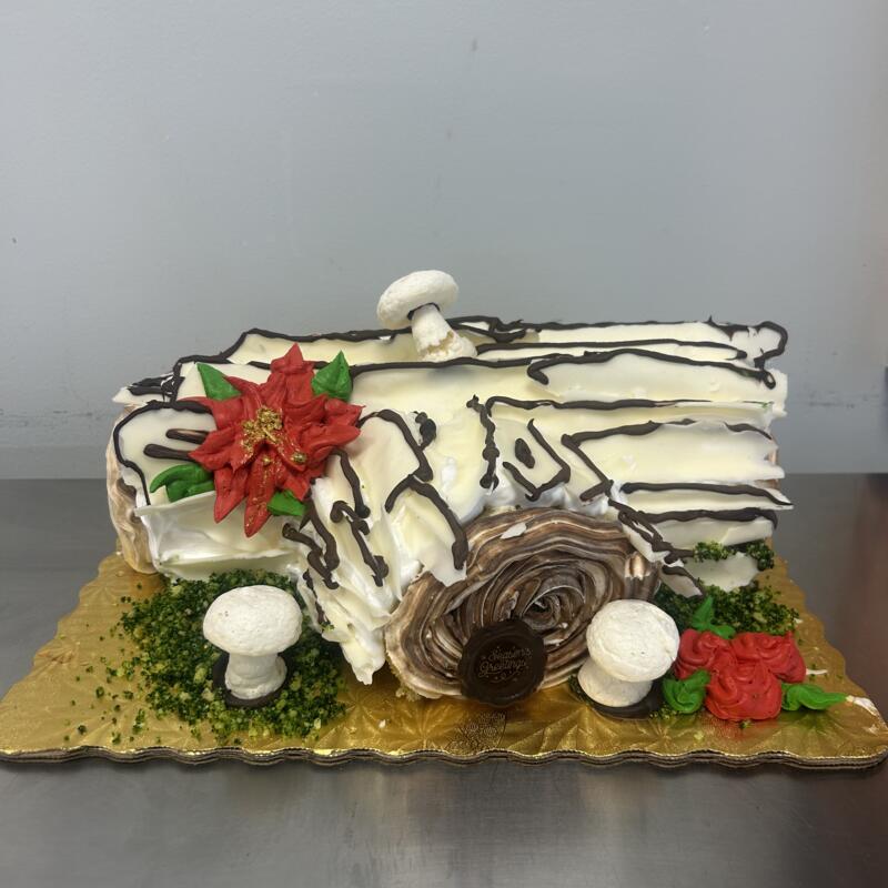 menu item 28 of 61, Large Vanilla Yule Log Cake