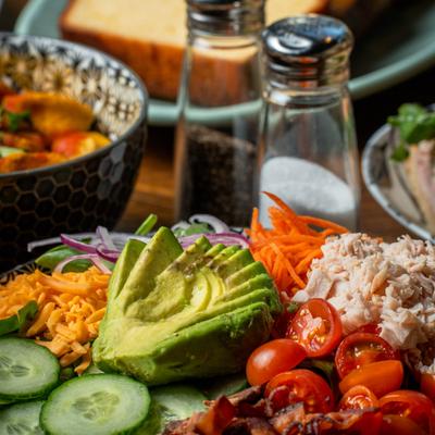 Food and spices, closeup.