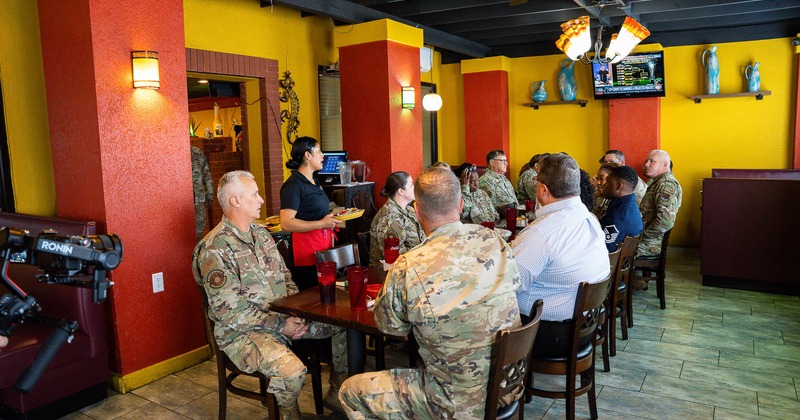 Interior, military personnel dining