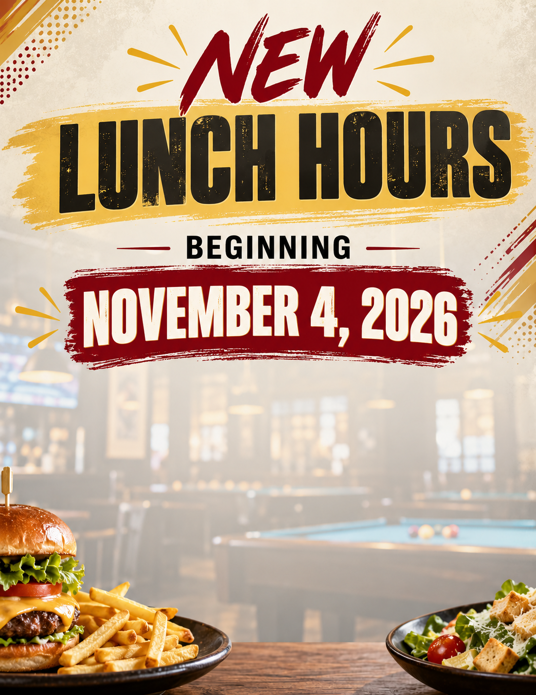 Lunch Hours, Lunch Pool Rates