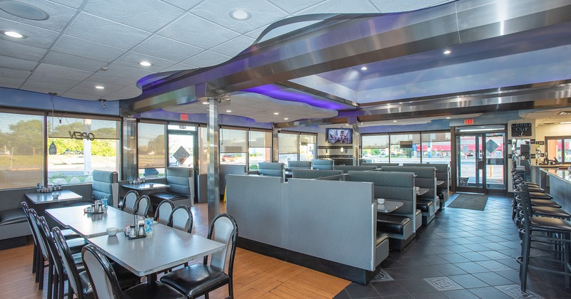 Spacious and cozy interior dining area