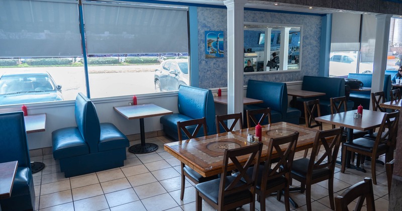 Interior, chairs and tables, restaurant booths