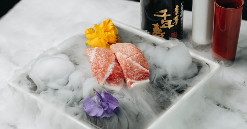 Tuna belly toro sashimi meal