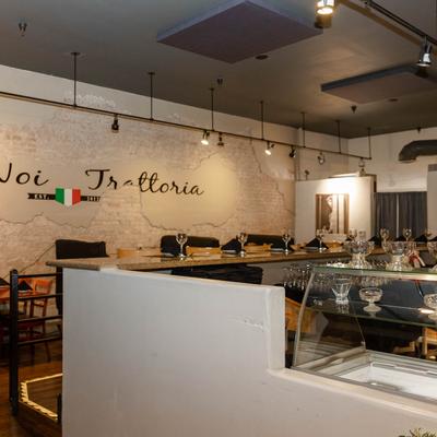 Interior, food counter, dining tables and seats