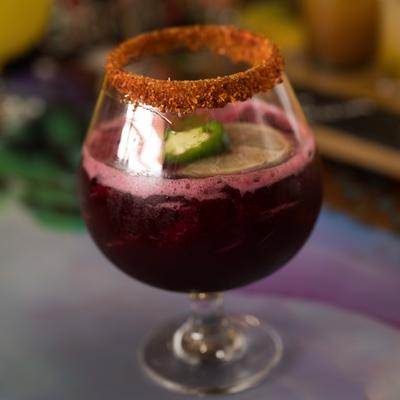Spicy Hibiscus Margarita.