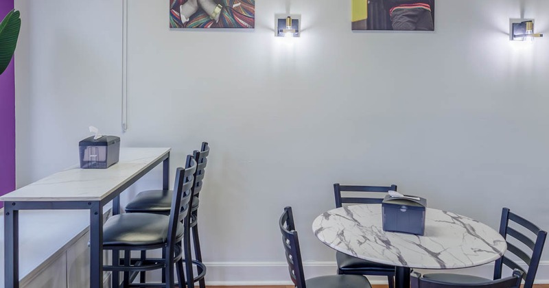 Interior, seating and tables