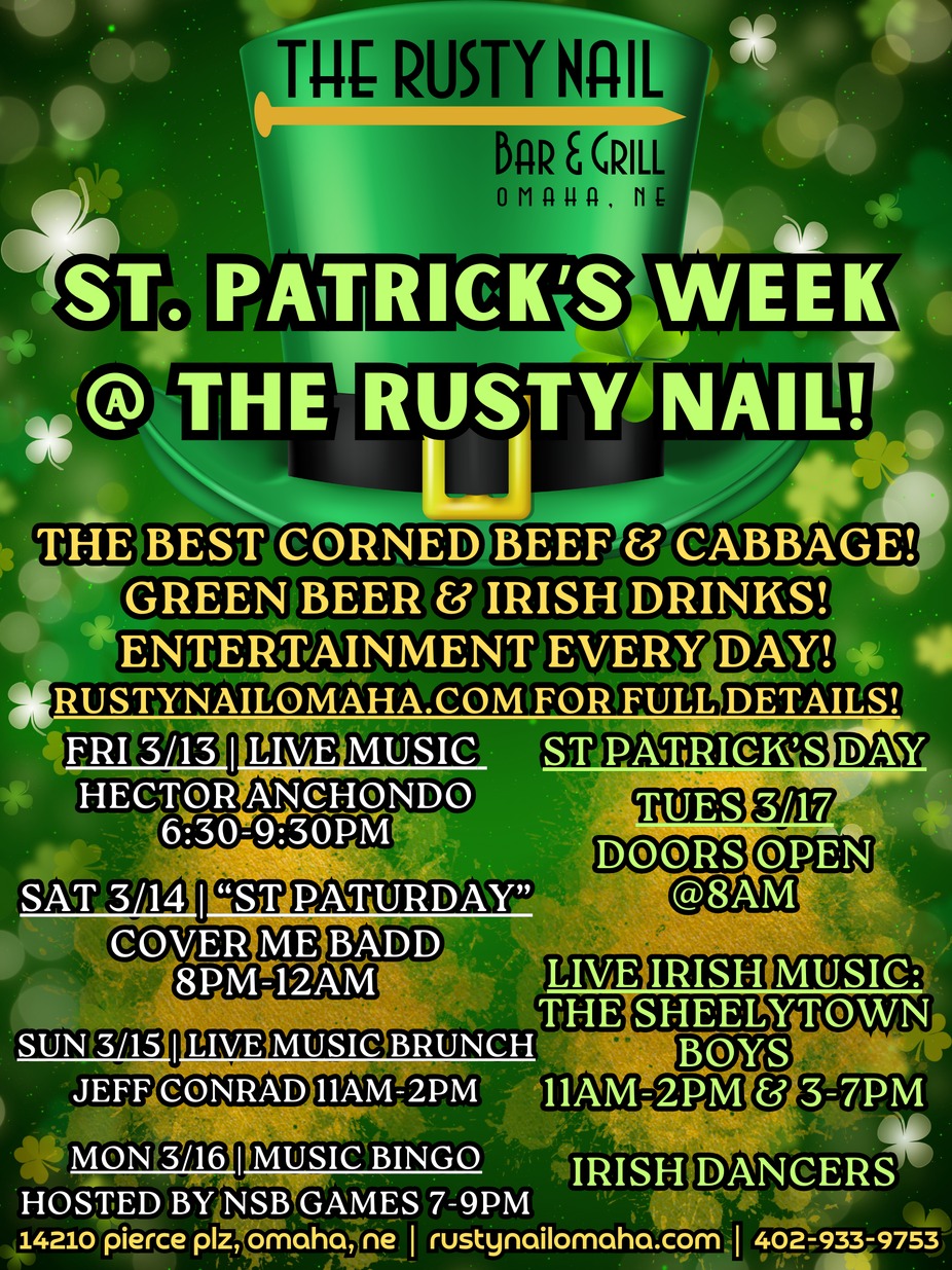 St Patrick's Day 2026 at The Rusty Nail - We're Irish ALL Weekend event photo