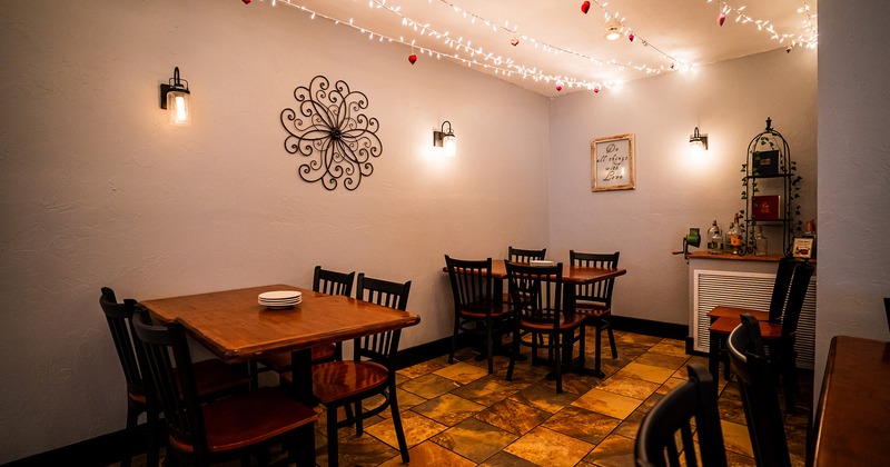 Interior space, dining area