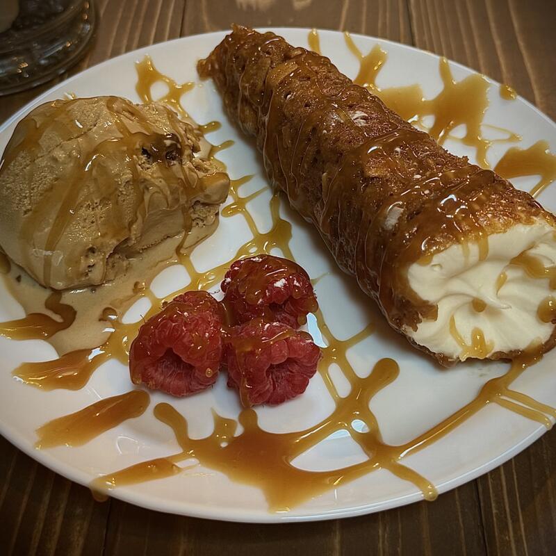 Cheesecake Cone with Salted Caramel Gelato photo