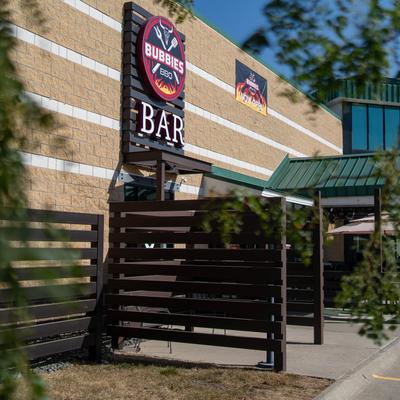 Bubbie's BBQ exterior, entrance.