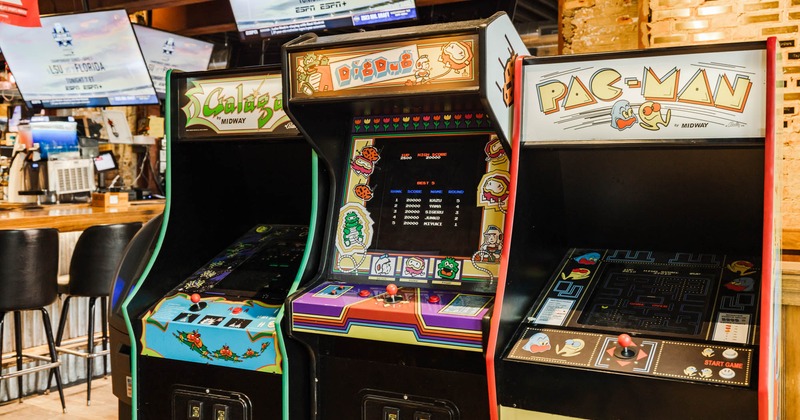 Interior, arcade machines