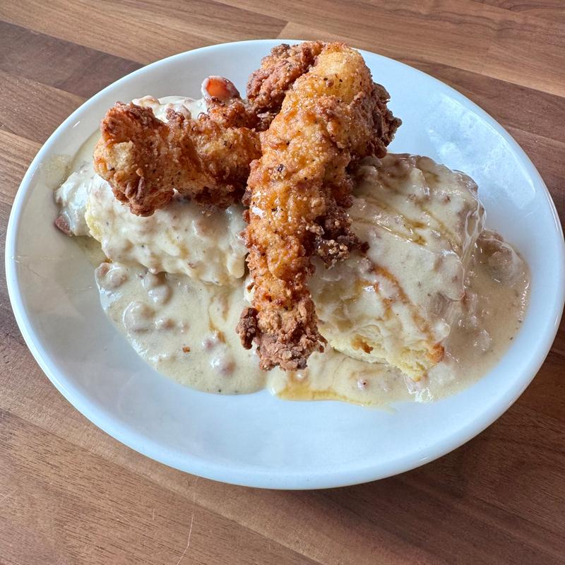 Hot Honey Chicken Biscuits & Gravy photo
