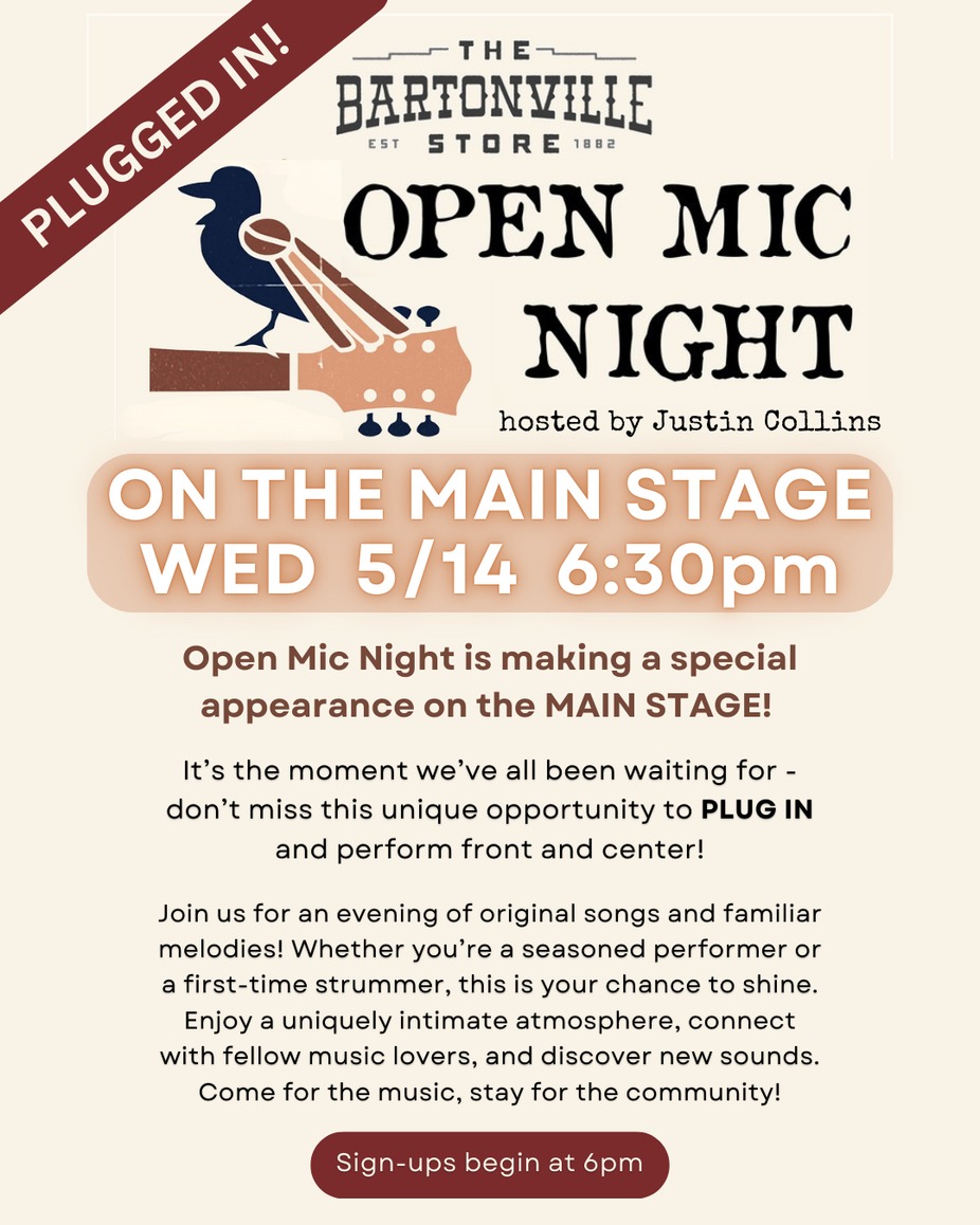 Special PLUGGED IN Open Mic Night on the MAIN STAGE event photo