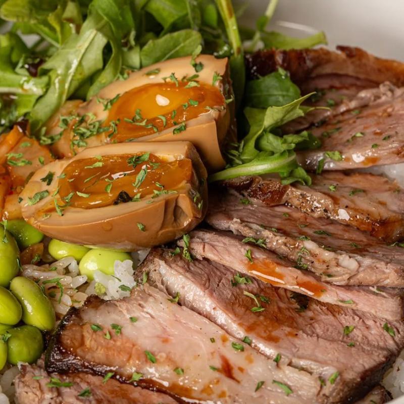 Homemade Braised Pork Belly Rice Bowl photo