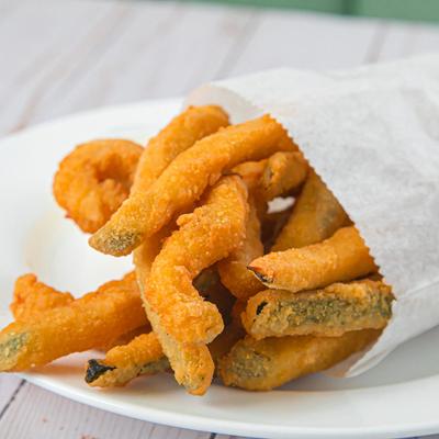 Side fried zucchini.