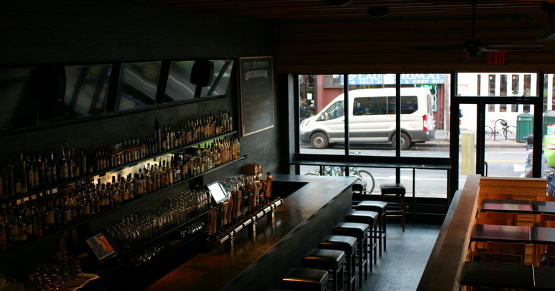 Restaurant interior, top view