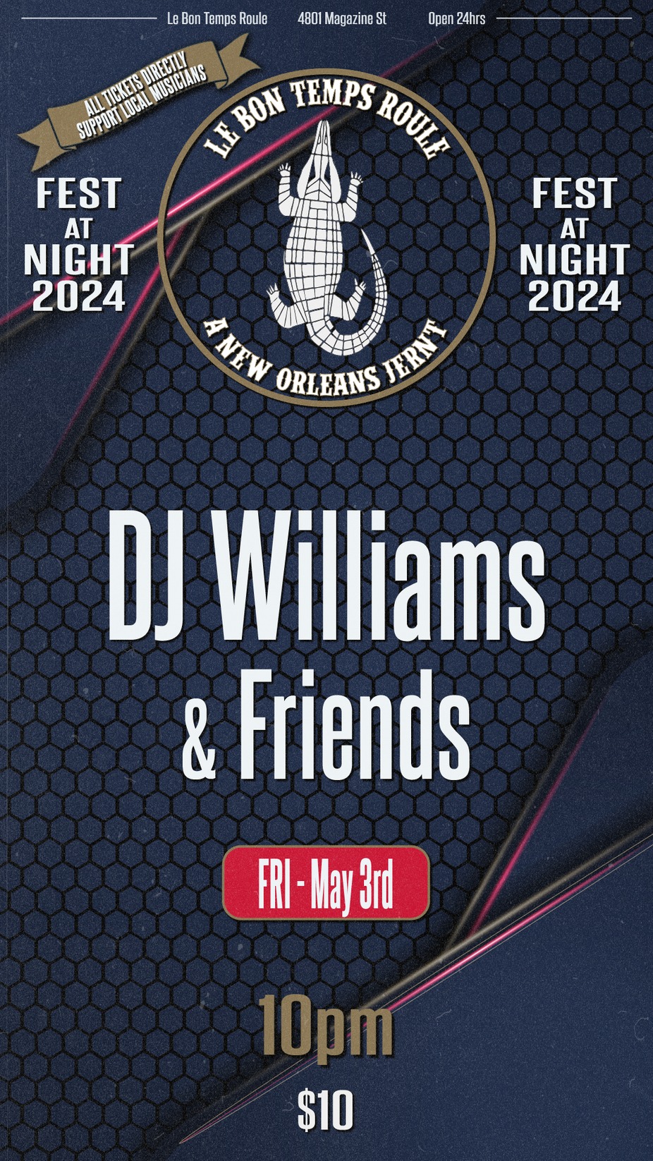 DJ Williams & Friends ft. Michael Carubba (Cool Cool Cool), Kevin Scott (Govt Mule), Kyle Cripps (The Nerve) event photo