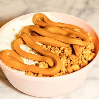 Acai bowl, close up.