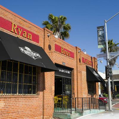 Ryan Bros Coffee outside.