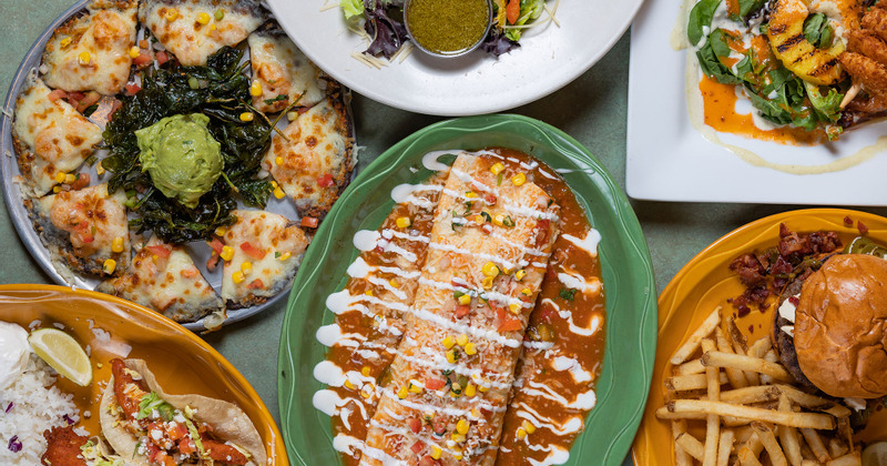 Different dishes on the table