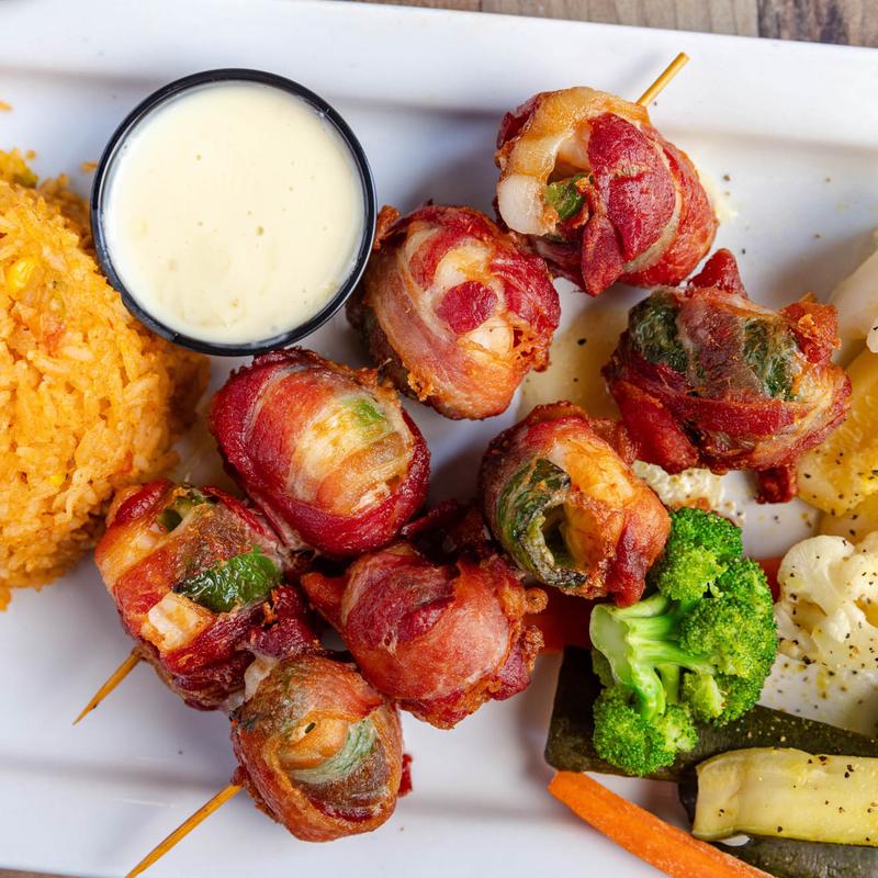 menu item 9 of 11, Shrimp Brochetas