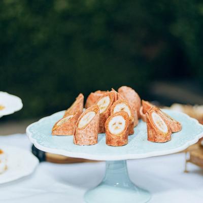 Peanut butter banana roll ups.