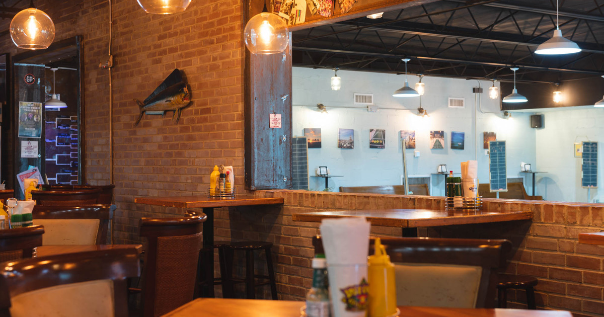 Interior, tables ready for guests