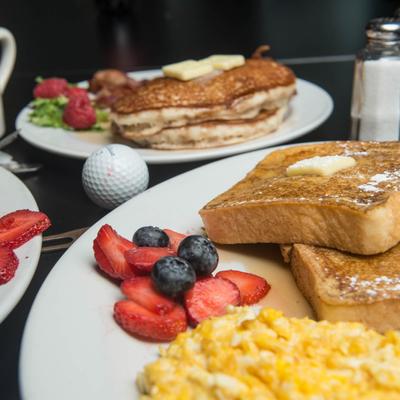 French toast and pancakes.