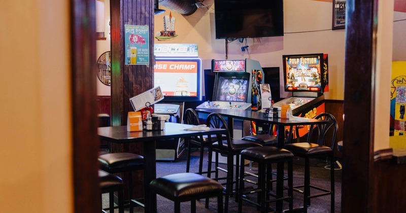 Interior, room with arcade games