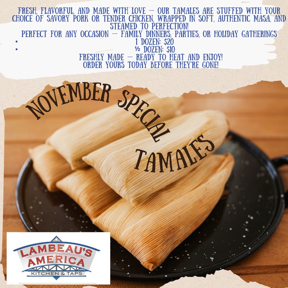 November Special - Chicken or Pork Tamales event photo