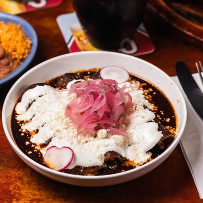 House mole enchiladas.