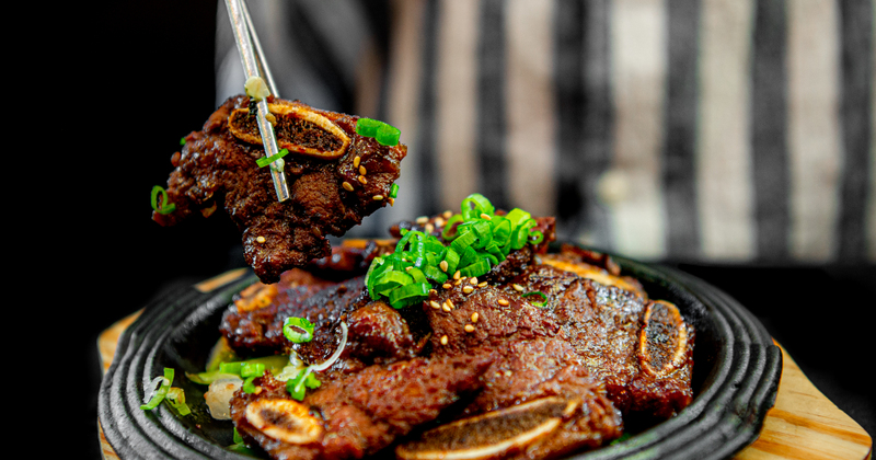 Grilled meat with spices