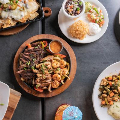 Assorted food dishes.