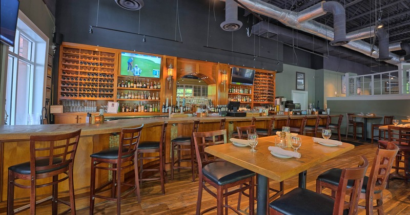 Interior, bar and dining area
