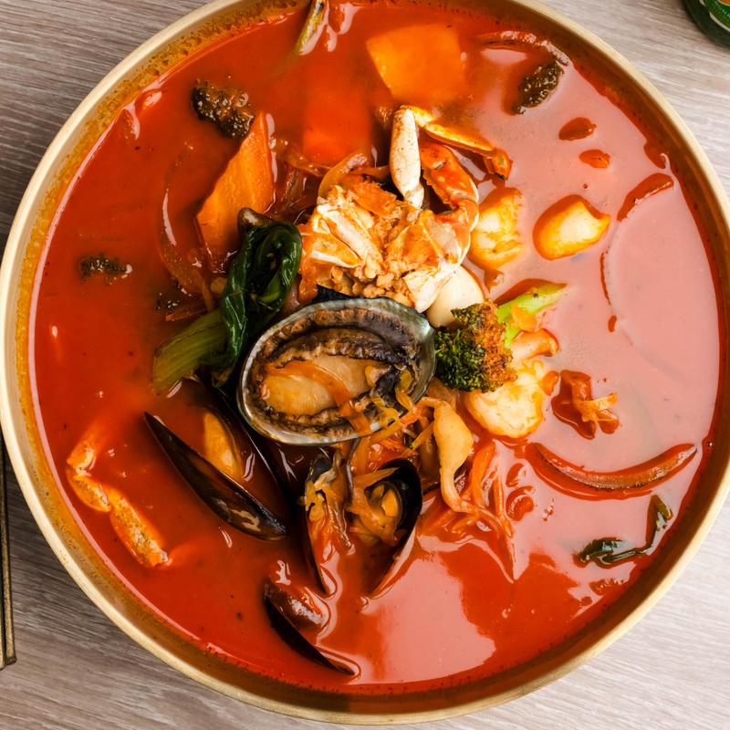 menu item 1 of 11, (L) Spicy Seafood Soup