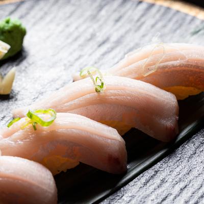 Yellowtail nigiri Hamachi.
