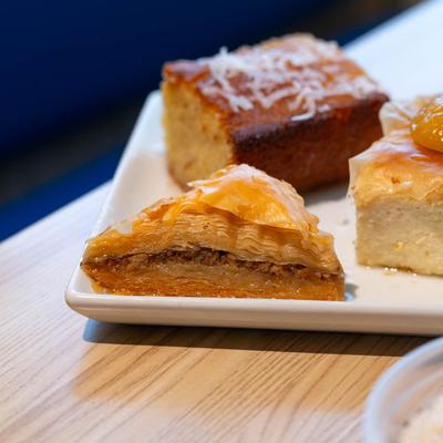 Desserts on a plate.