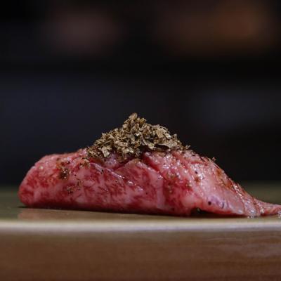 Miyazaki wagyu meat.