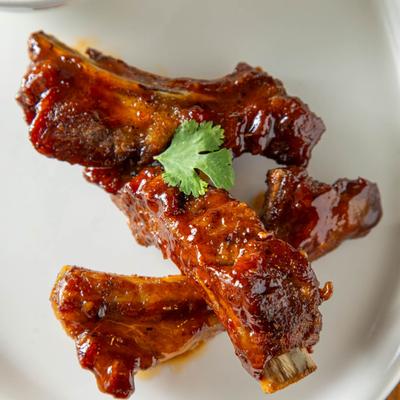 Glazed ribs.