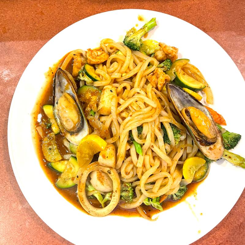 Spicy Udon Seafood Noodles photo