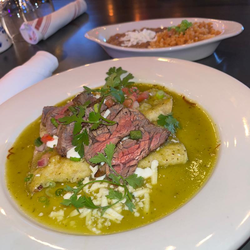 Cheese Enchiladas with steak photo