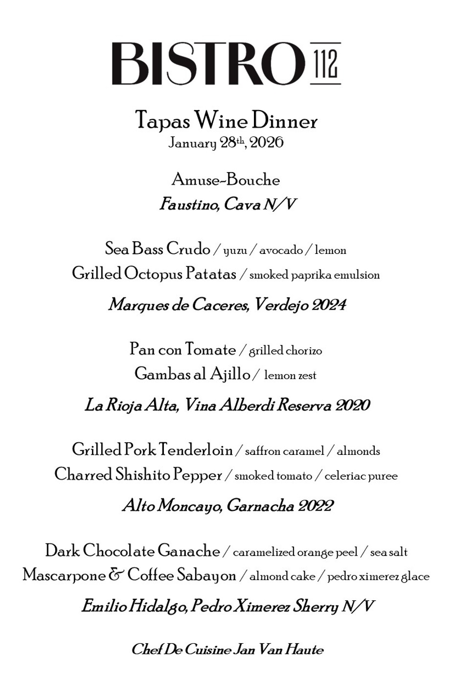 Tapas Wine Dinner event photo