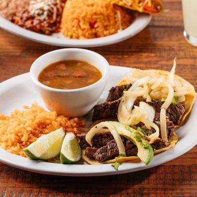 brisket tacos lunch specials, Los Compadres Cantina, Tex Mex, Roanoke, Texas.