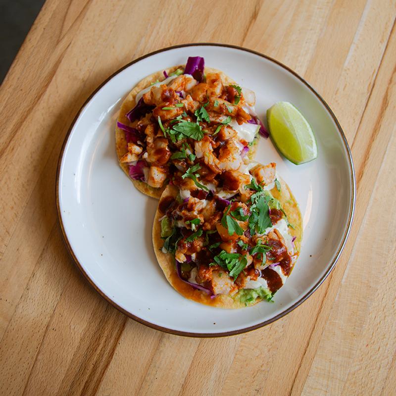 Shrimp tostada photo
