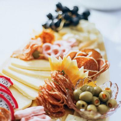 Charcuterie and cheese board.