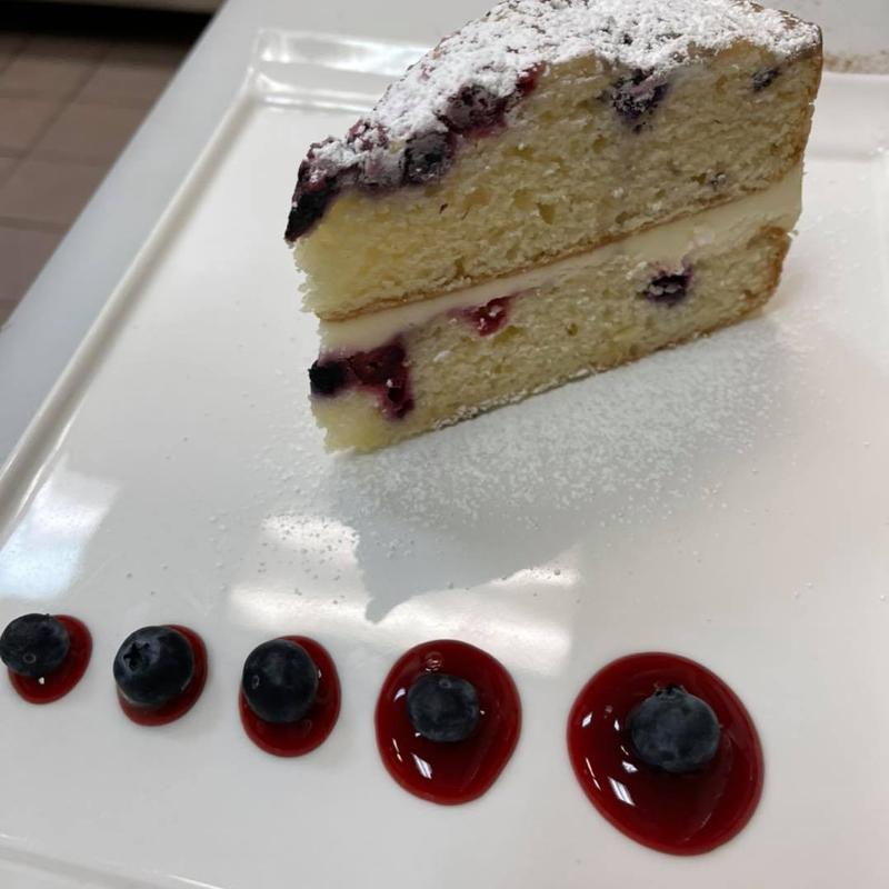 Lemon-Berry Mascarpone Cake photo