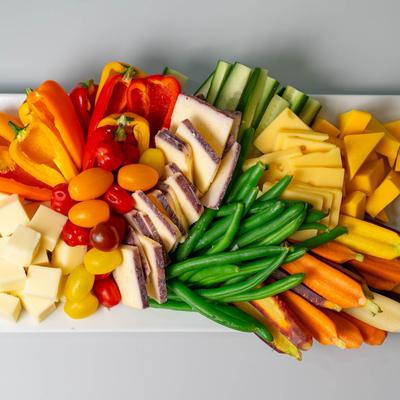 Veggies & Cheese Display.